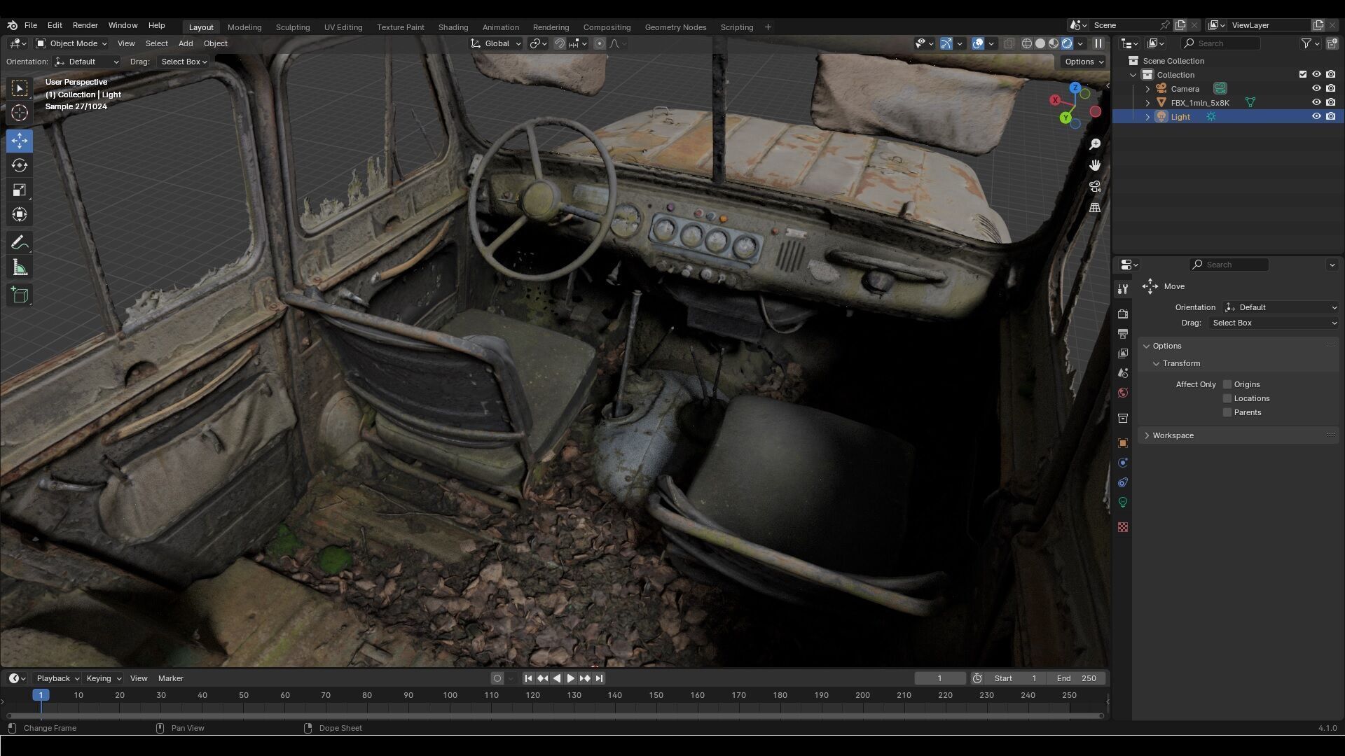 UAZ 469 wreck 01 3D model_16