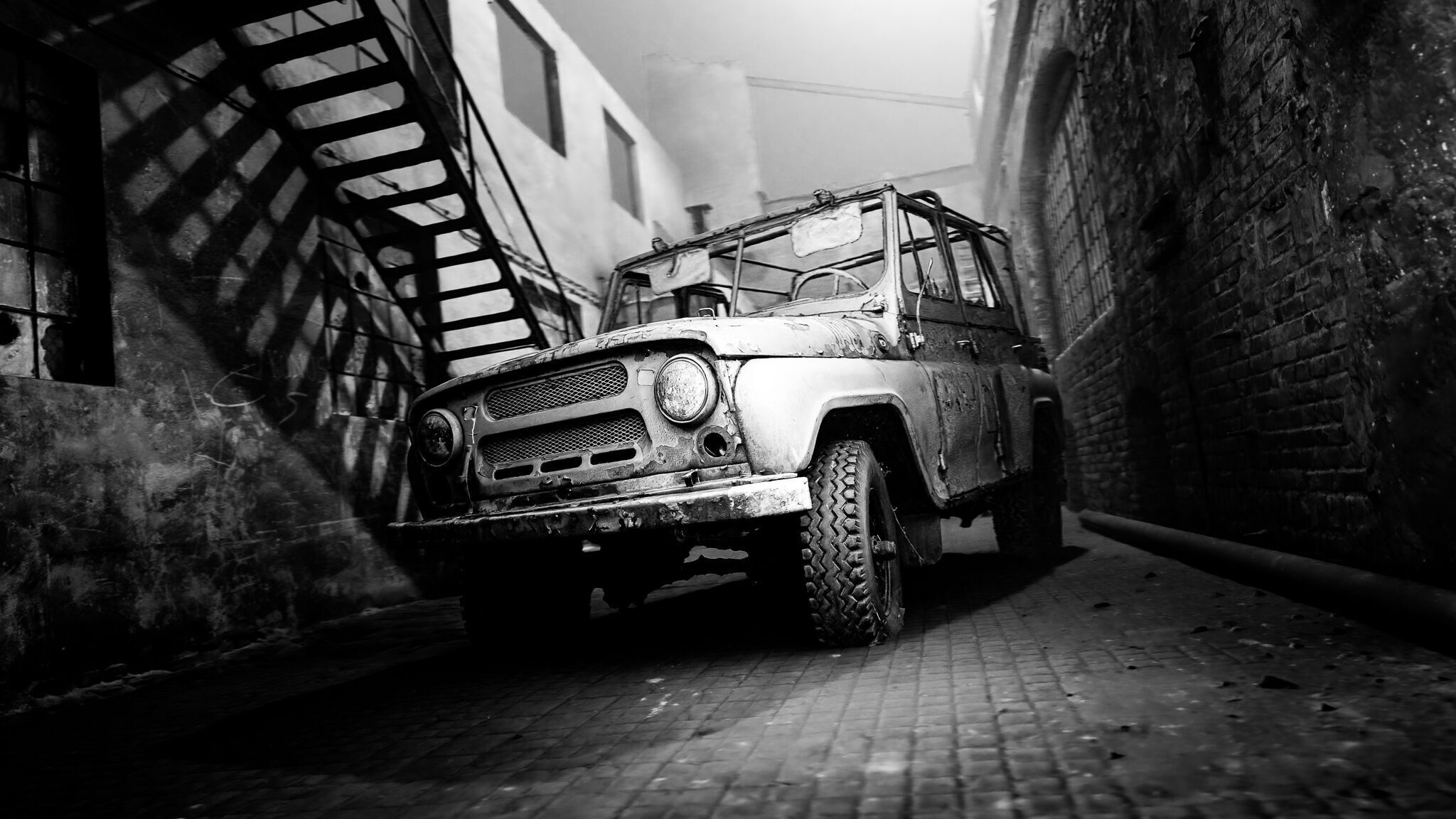 UAZ 469 wreck 01 3D model_1