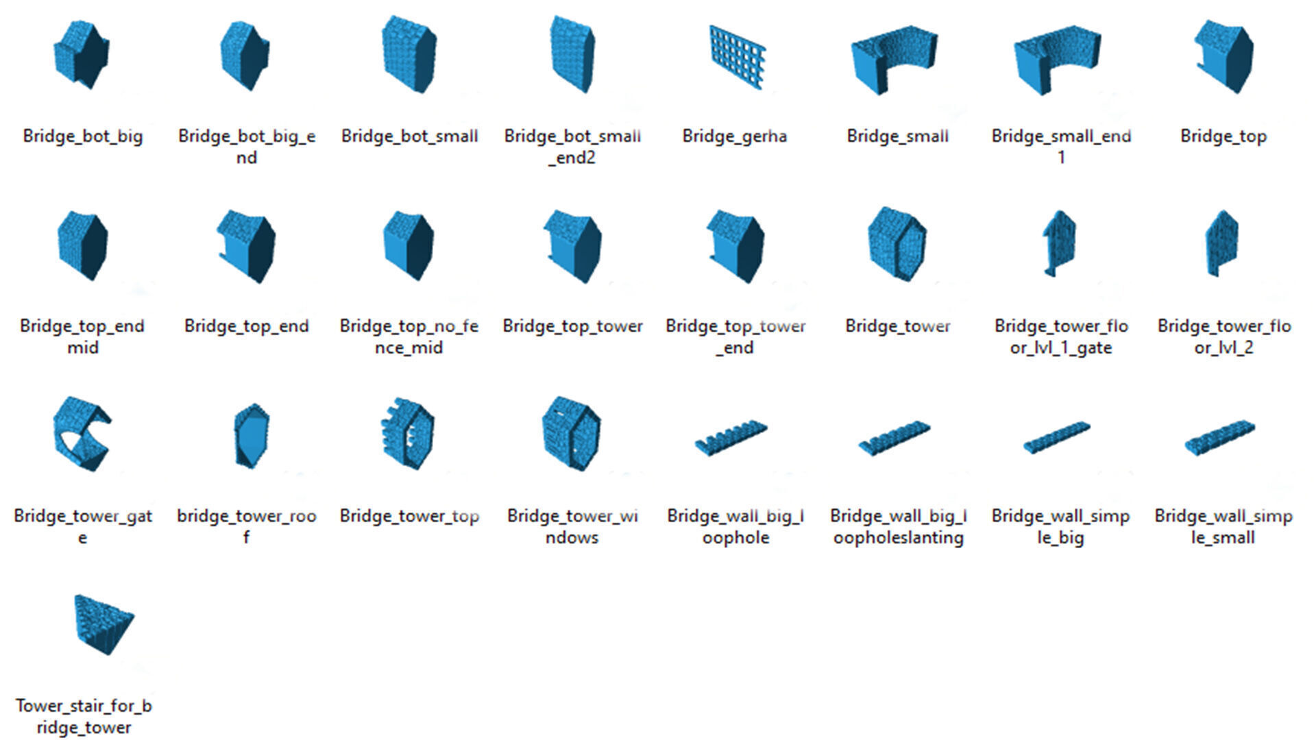 Castle builder - Medieval Bridges 3D print model_11