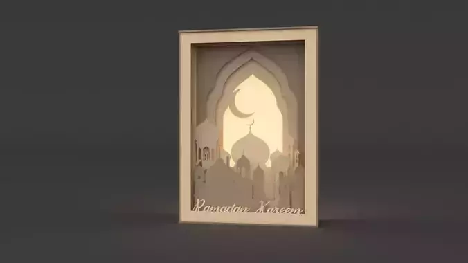 Ramadan lantern frame 3D model
