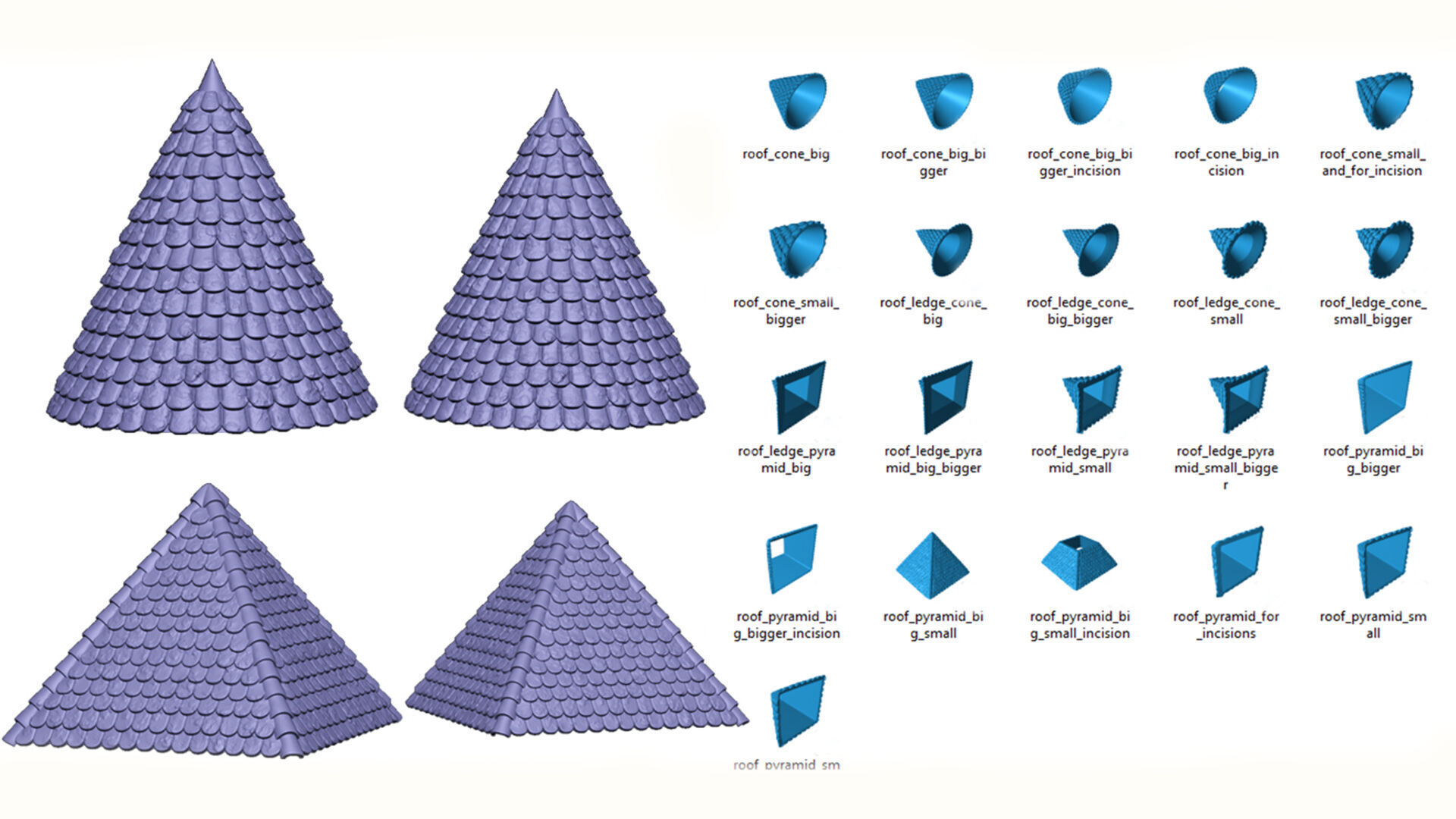 Castle builder - roofs 3D print model_7