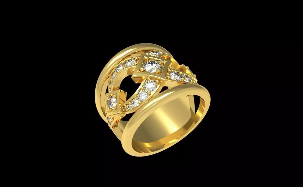 Diamond Ring 006 3D print model