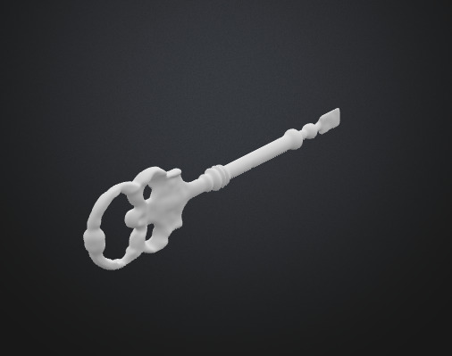 Vintage Key 3D model_1