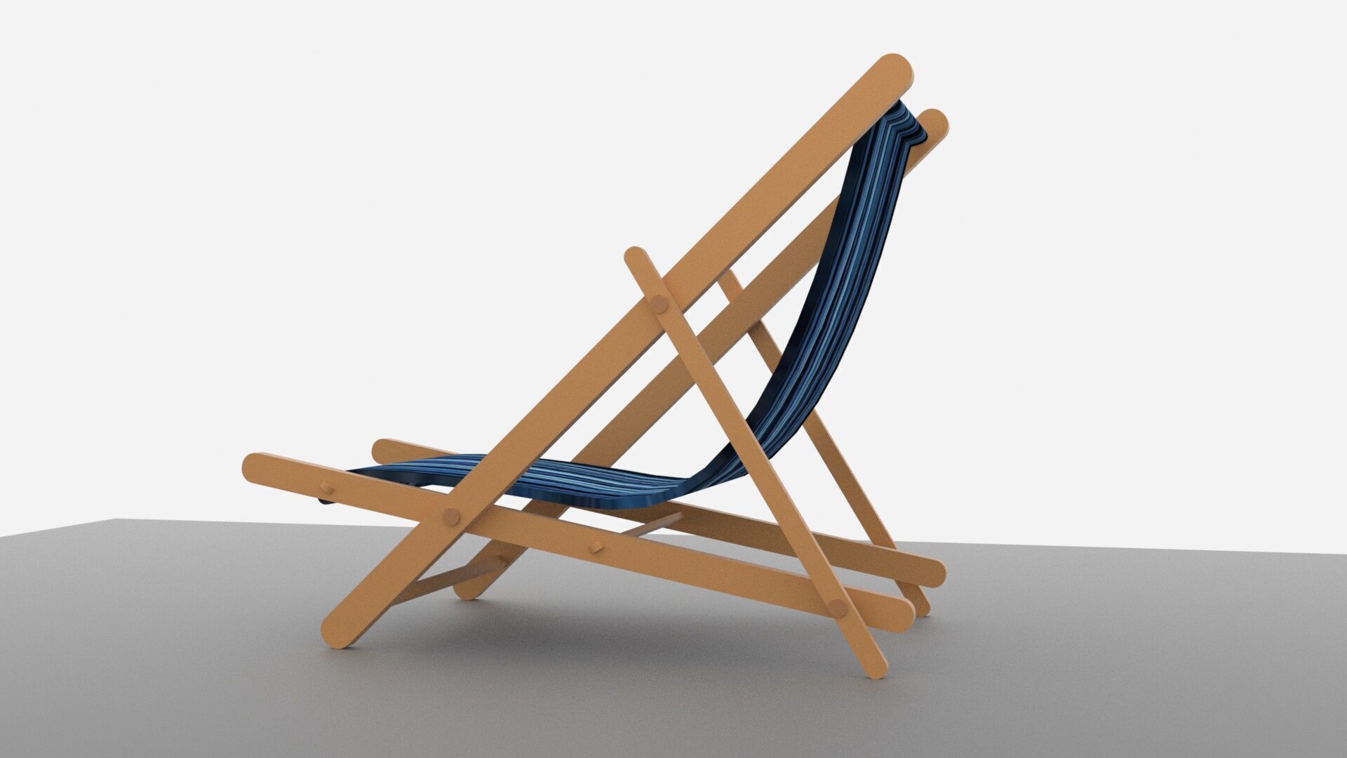 Beach Chair 3D Model Low-poly 3D model_3