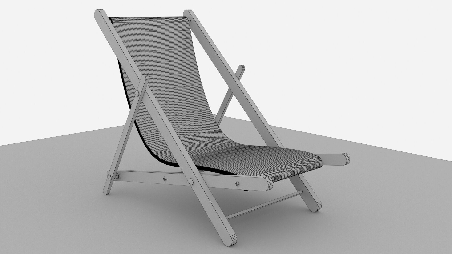 Beach Chair 3D Model Low-poly 3D model_1