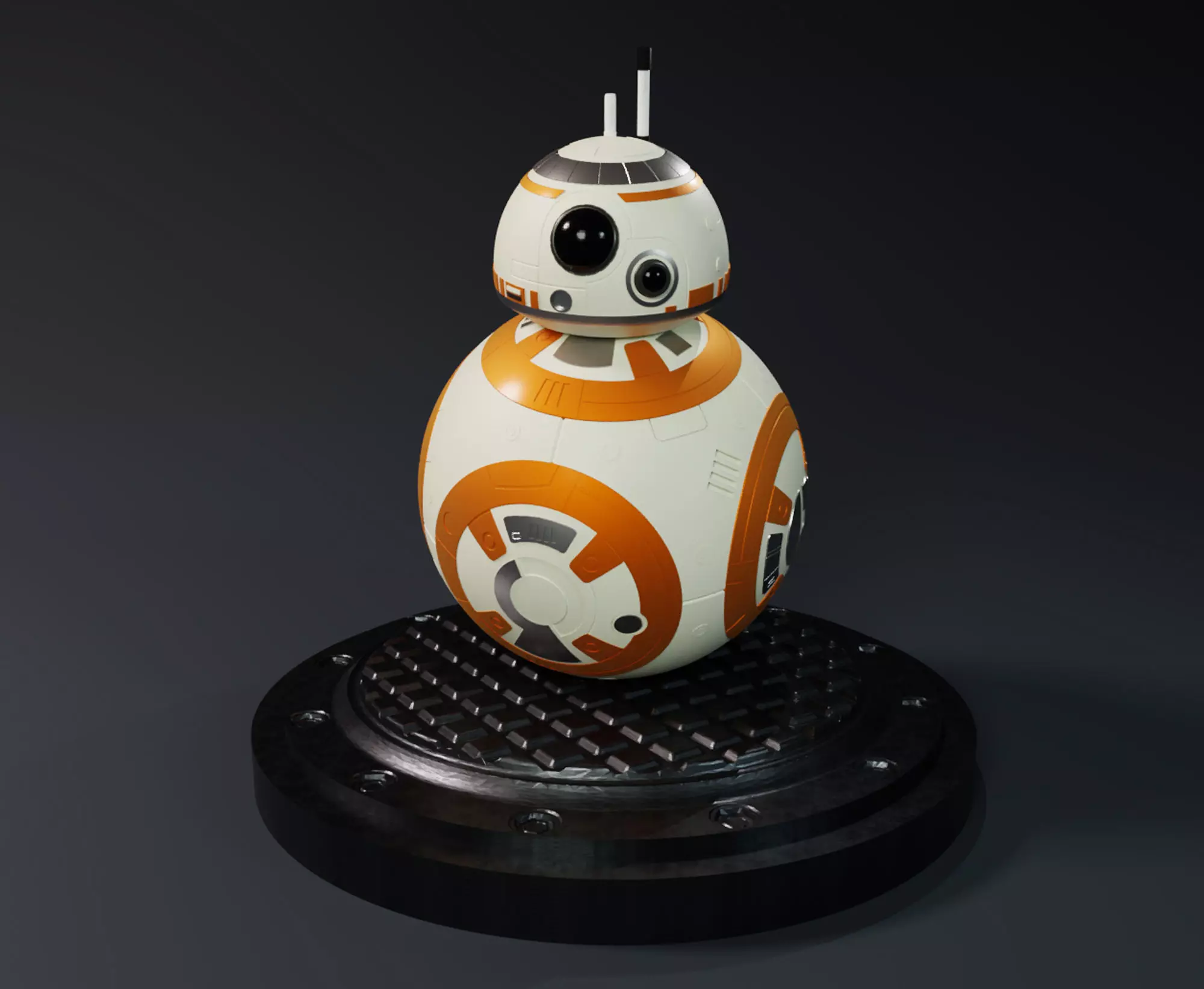 BB8 From Star Wars Statue 3D print model_0
