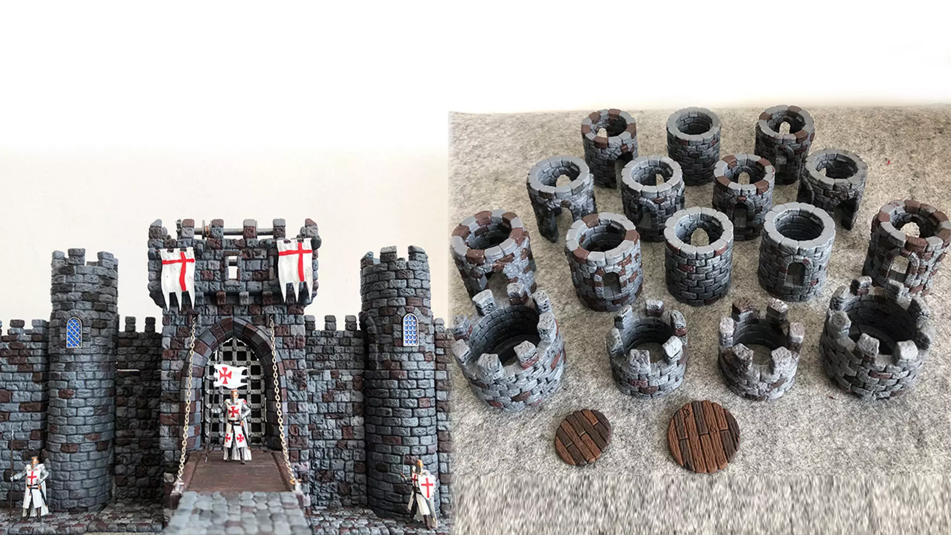 Castle builder - Round small towers 3D print model_0