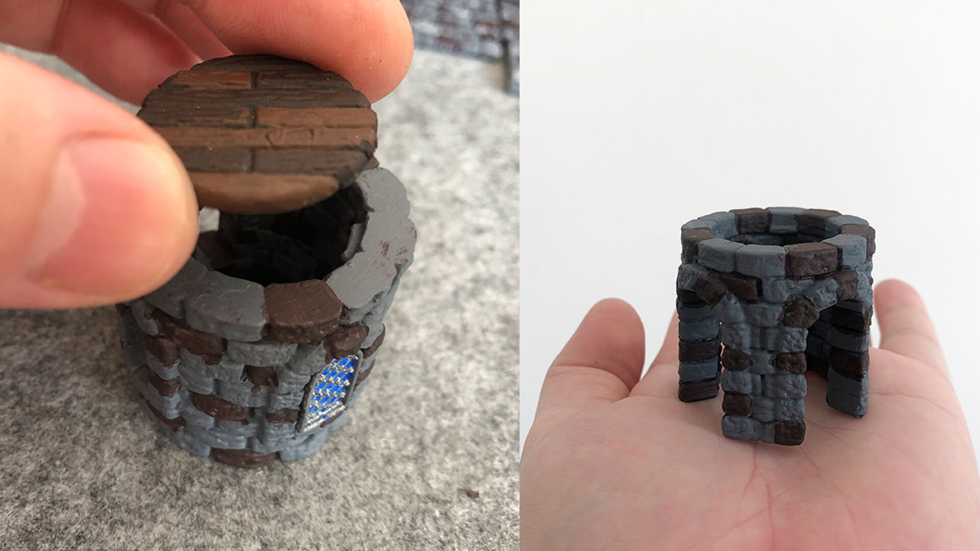 Castle builder - Round small towers 3D print model_5
