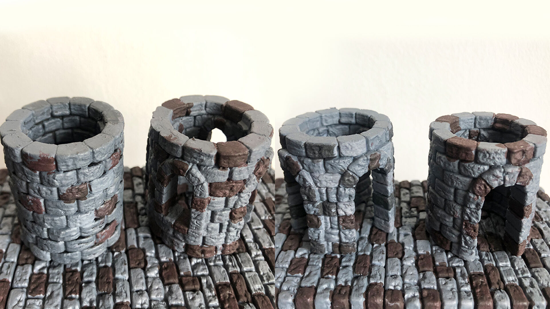 Castle builder - Round small towers 3D print model_2