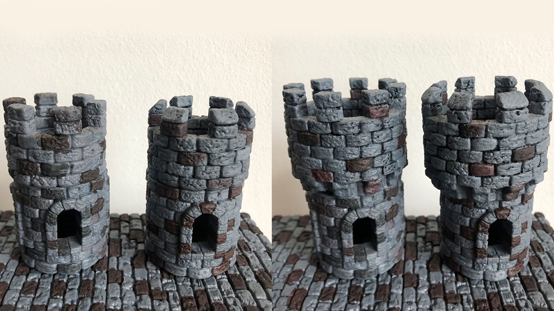 Castle builder - Round small towers 3D print model_4