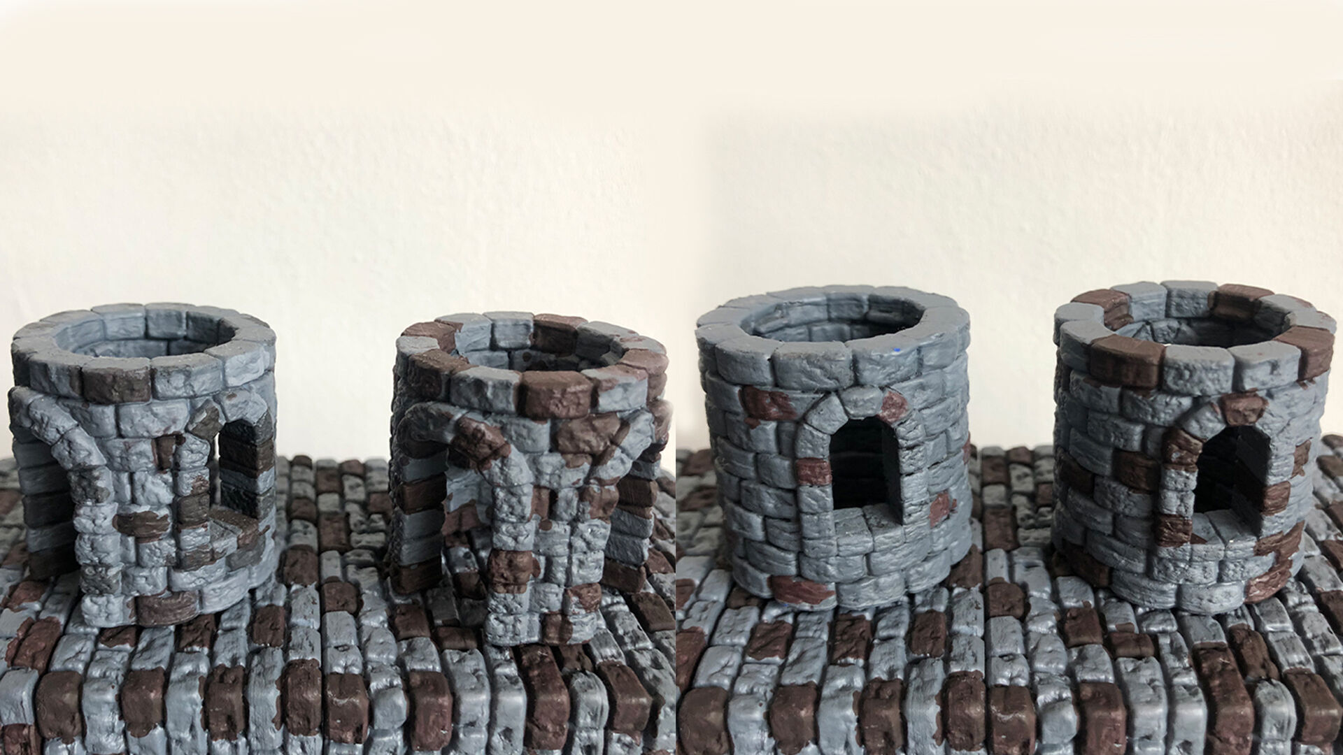 Castle builder - Round small towers 3D print model_3