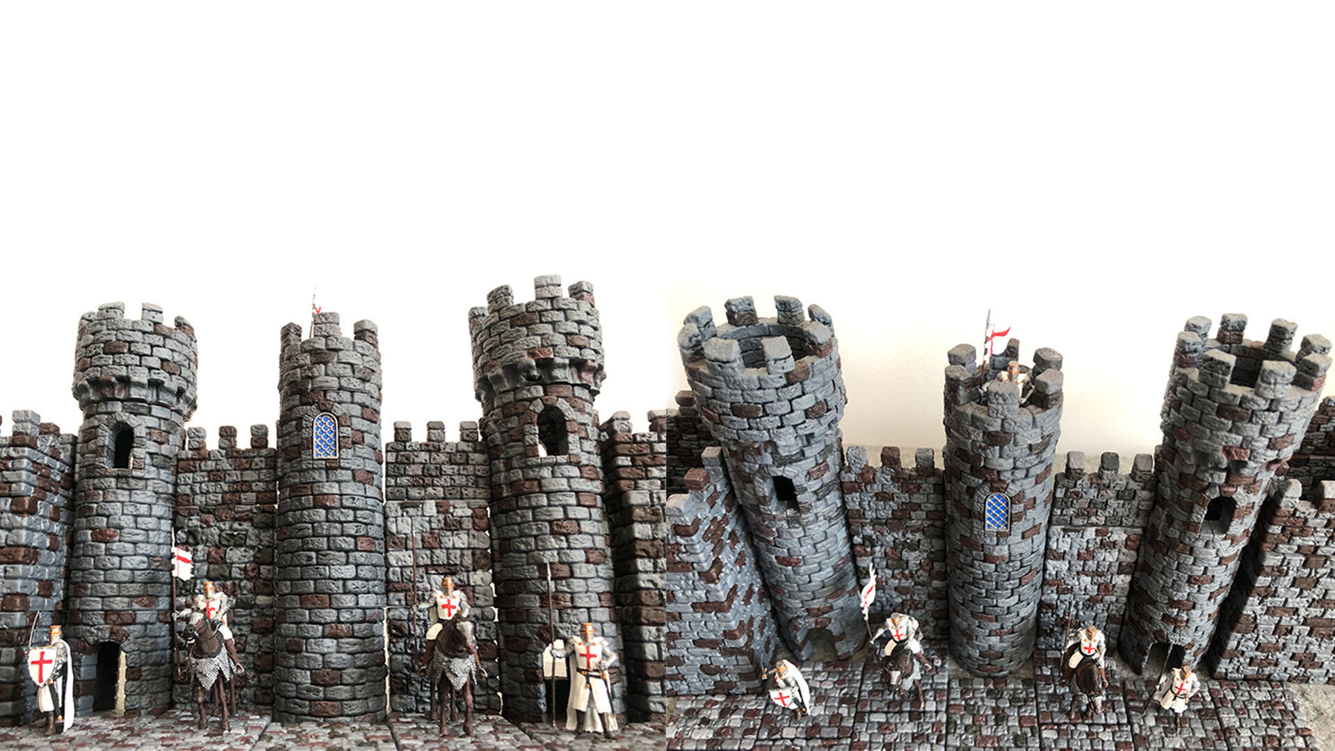Castle builder - Round small towers 3D print model_8