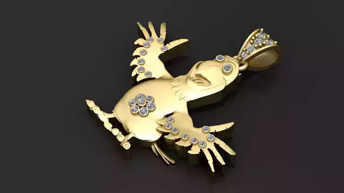 PRECIOUS HEN PENDANT 3D PRINTABLE MODEL 
