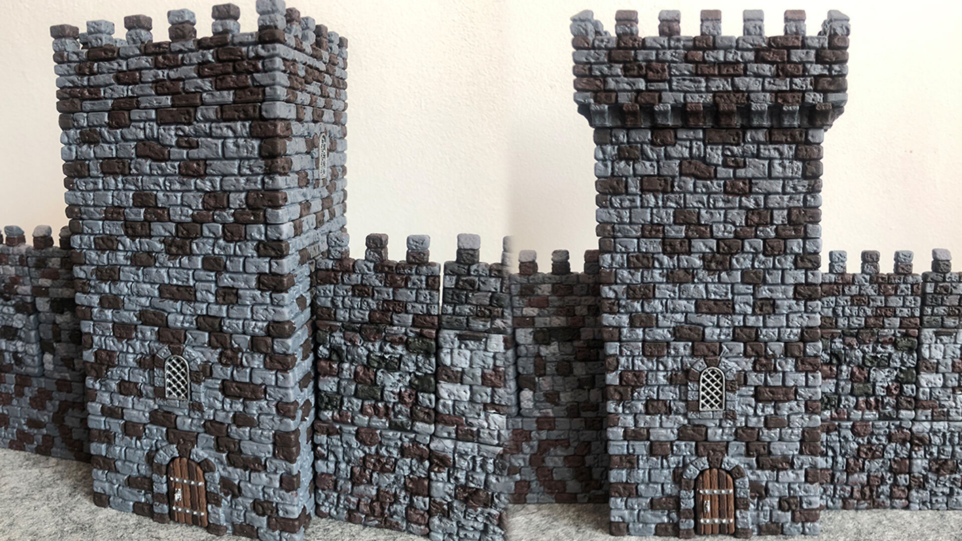 Castle builder - Large square towers 3D print model_4