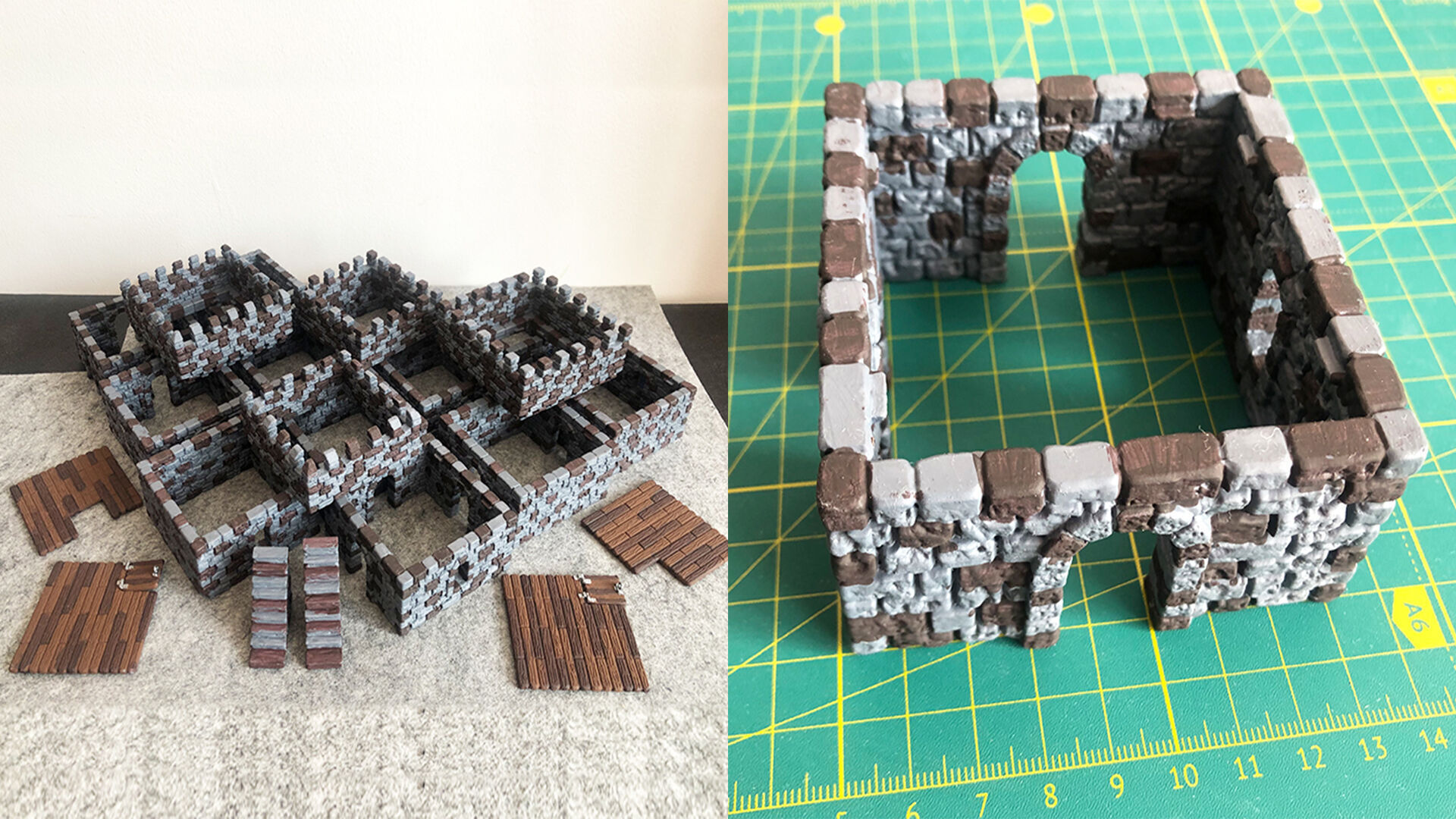 Castle builder - Large square towers 3D print model_2