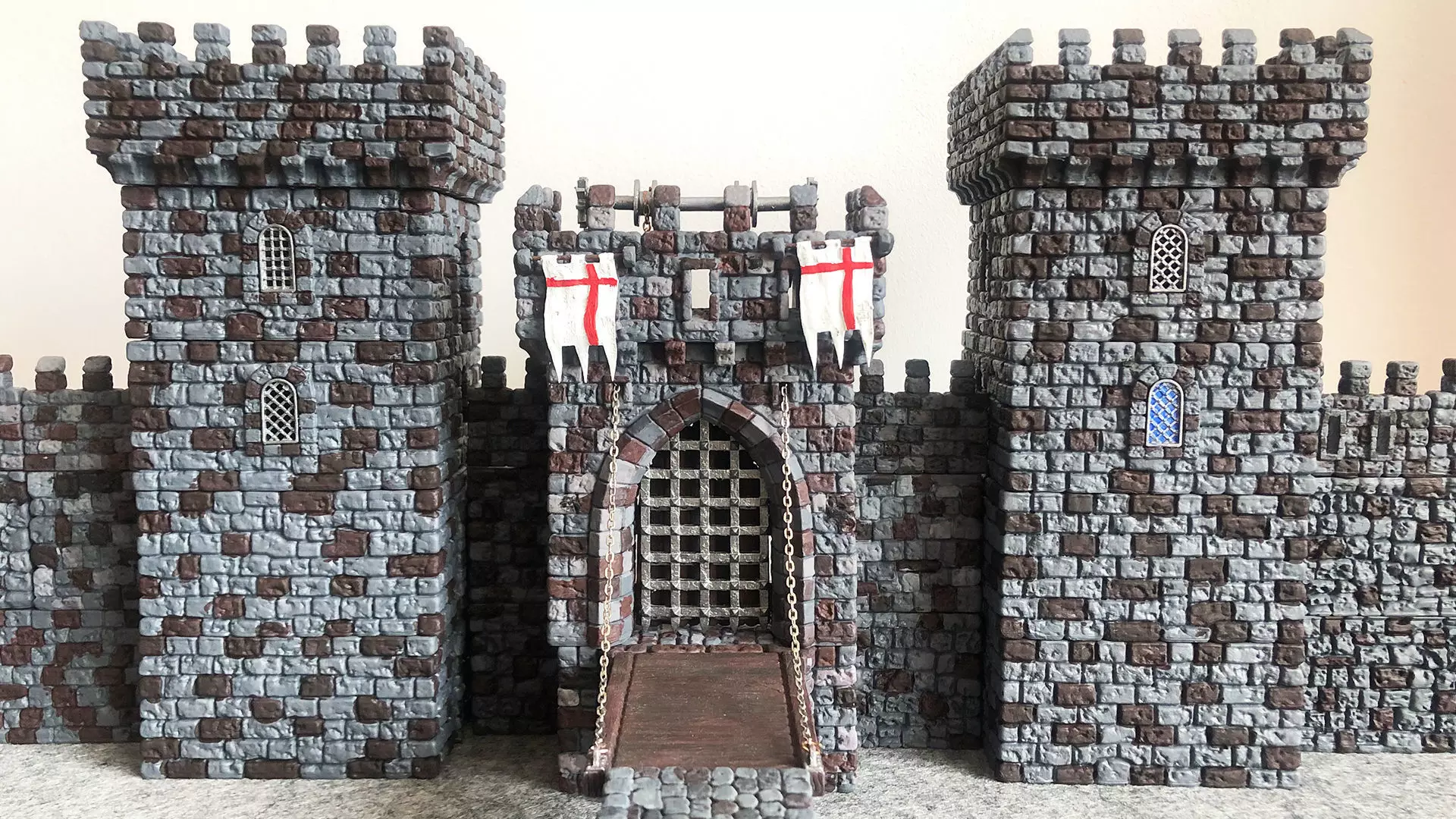 Castle builder - Large square towers 3D print model_0