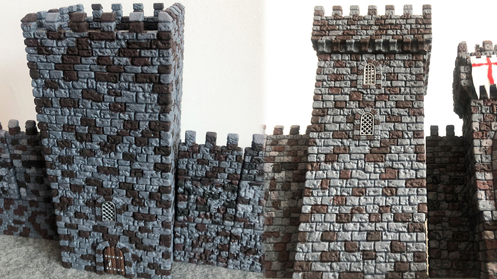 Castle builder - Large square towers 3D print model_5