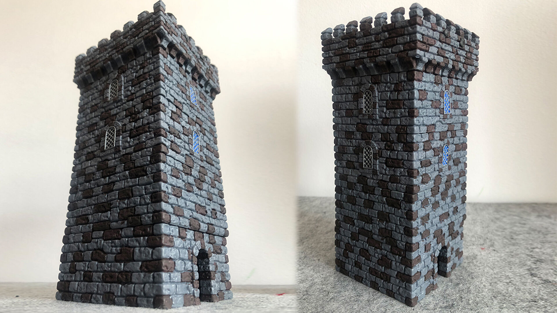 Castle builder - Large square towers 3D print model_3