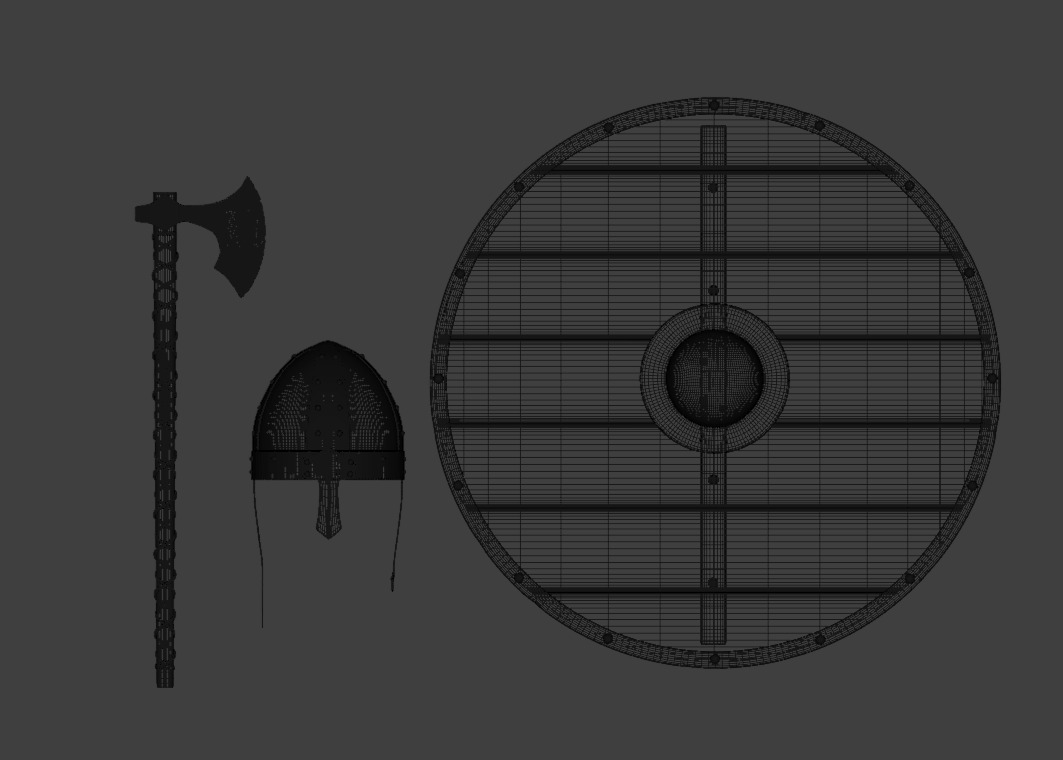 Medieval Viking Weapon and Armor Pack 3D model_25