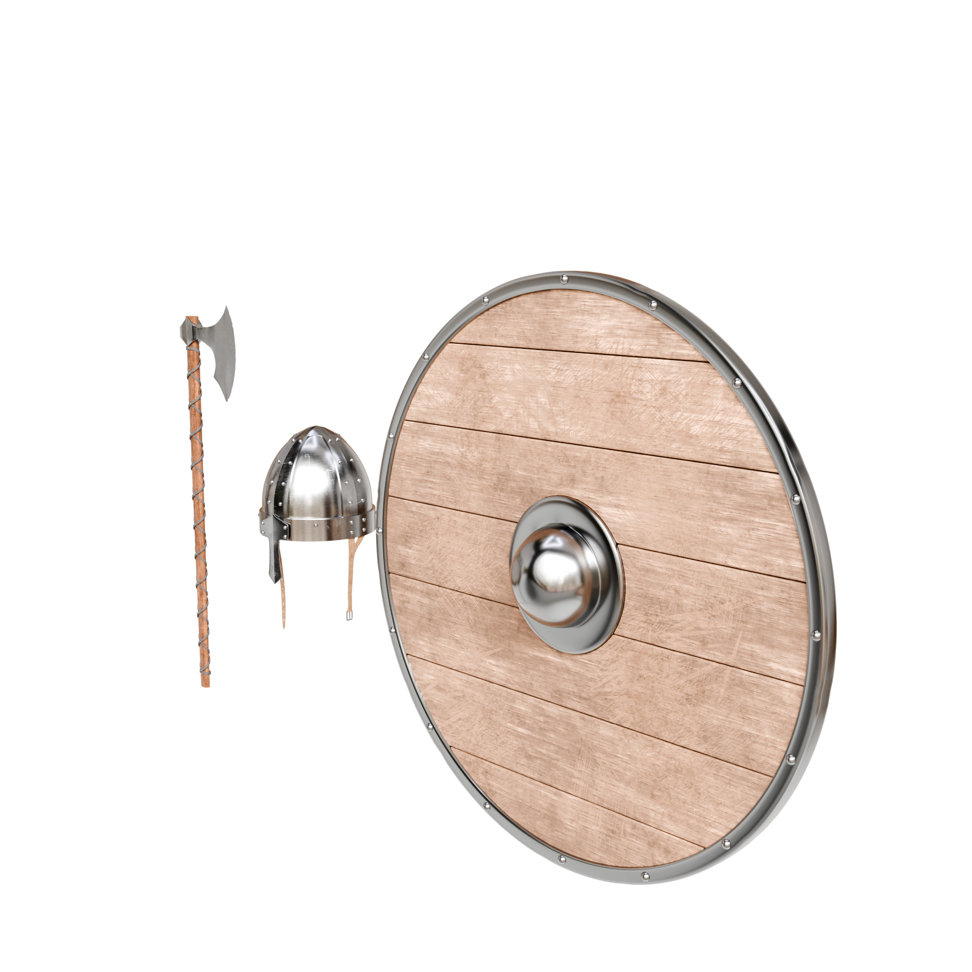 Medieval Viking Weapon and Armor Pack 3D model_3