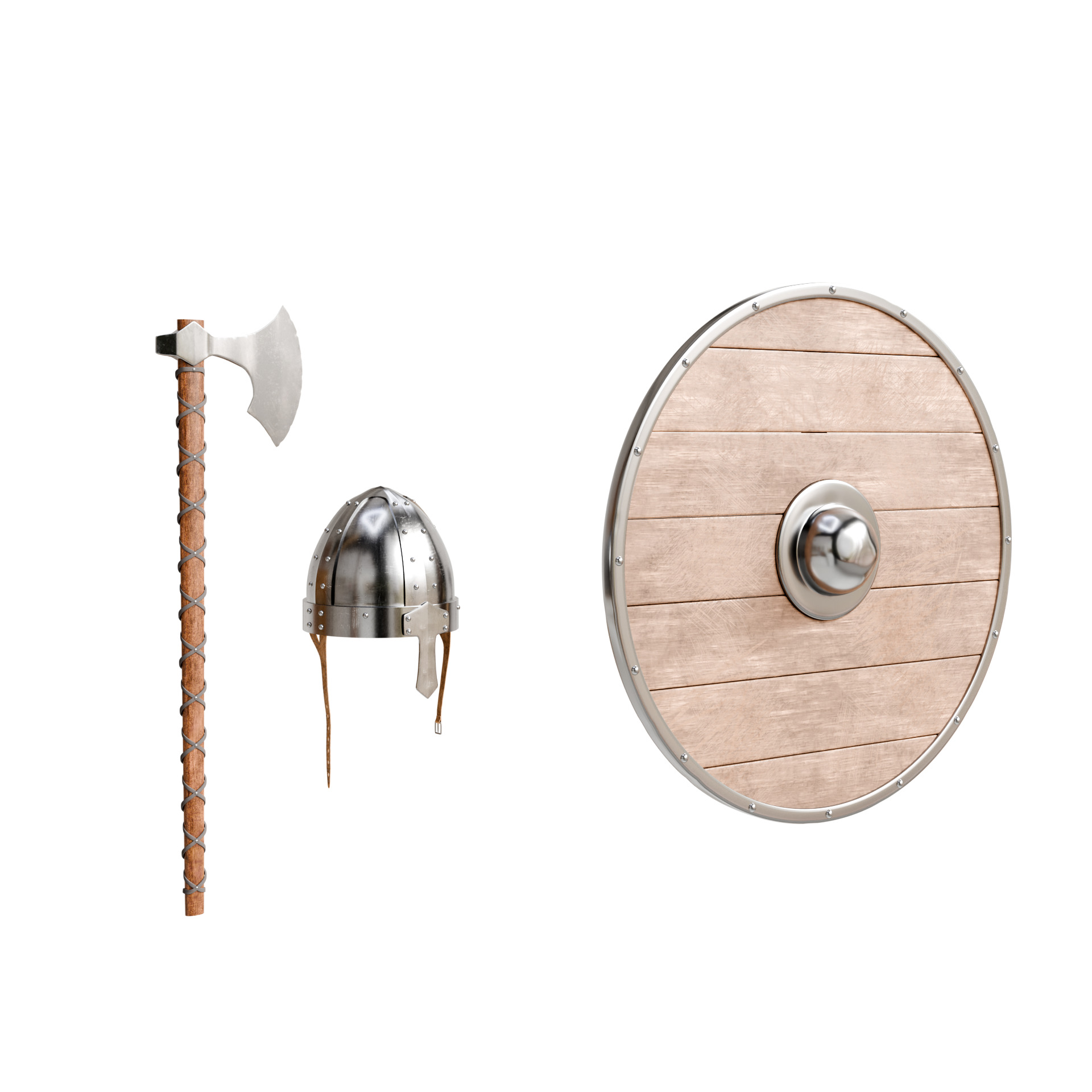 Medieval Viking Weapon and Armor Pack 3D model_2