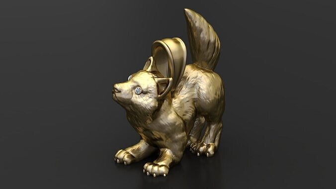 FOX ANIMAL PENDANT 3D PRINTABLE MODEL  3D print model