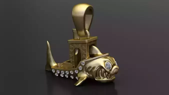 SHARK FISH PENDANT 3D PRINTABLE MODEL