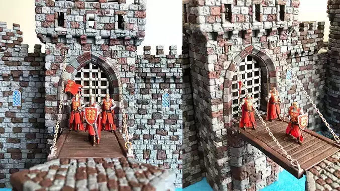 Castle builder - Tower with gate 3D print model