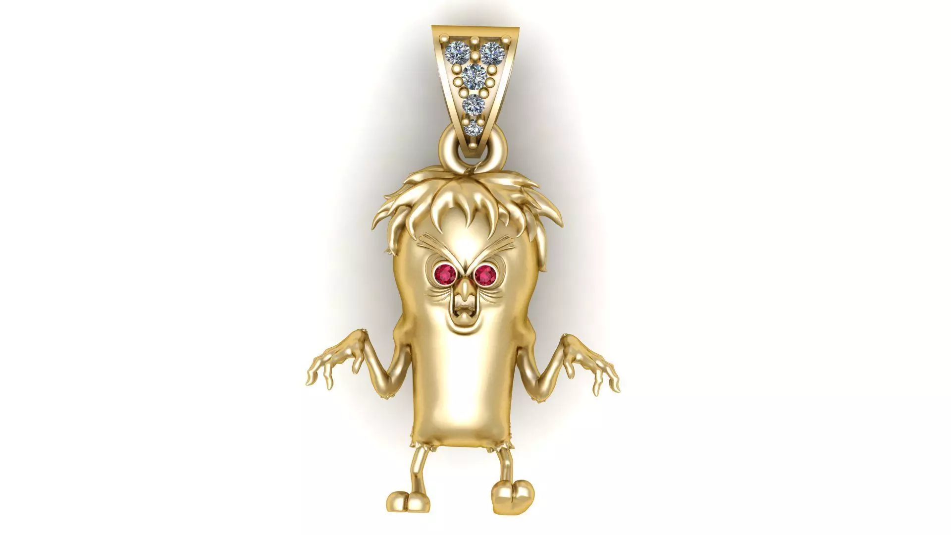 MOSTER CARTOON CHARACTER PENDANT 3D PRINTABLE MODEL 3D print model