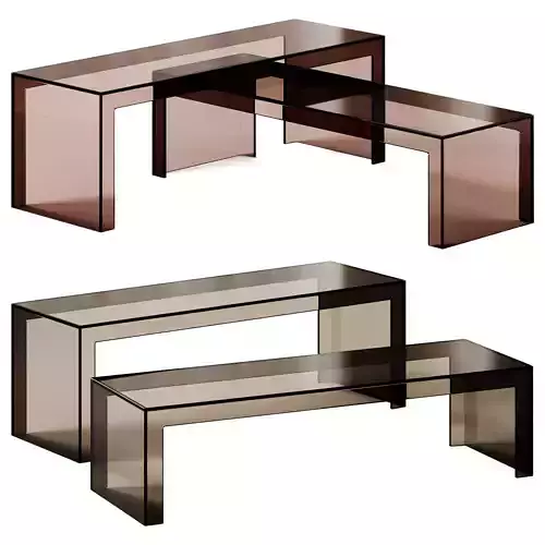 Kartell Invisible Side Tables 3D model
