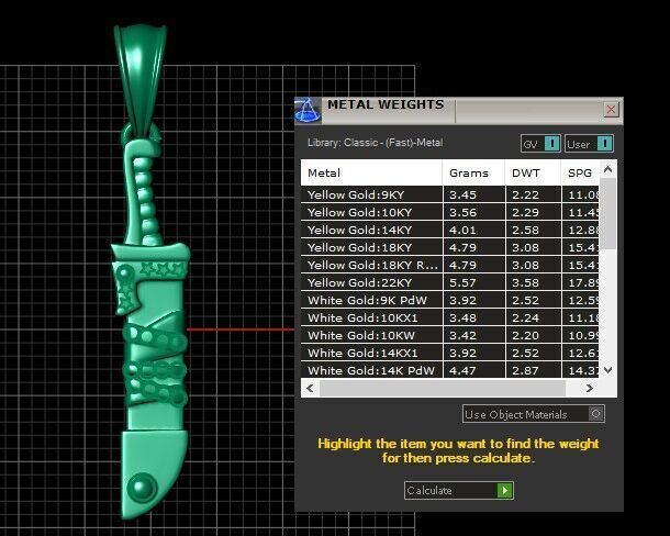 KNIFE CHARM PENDANT 3D PRINTABLE MODEL  3D print model_2