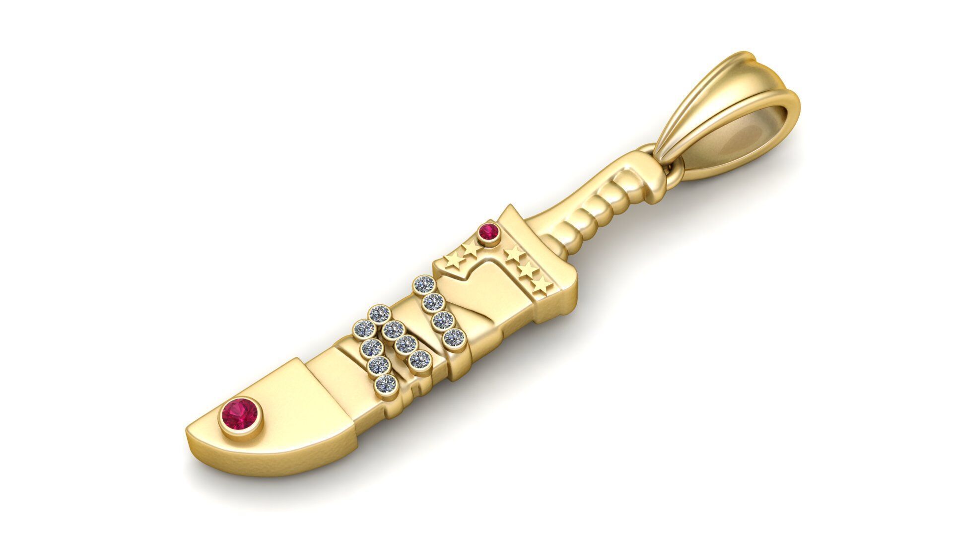 KNIFE CHARM PENDANT 3D PRINTABLE MODEL  3D print model_1