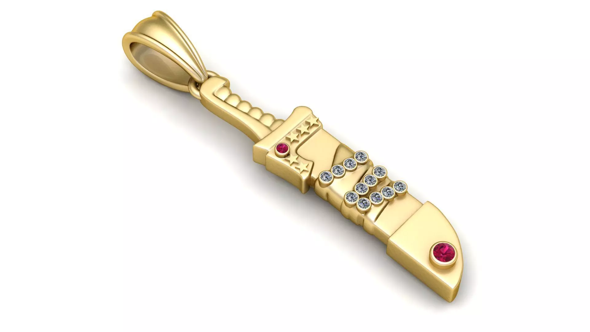 KNIFE CHARM PENDANT 3D PRINTABLE MODEL  3D print model_0