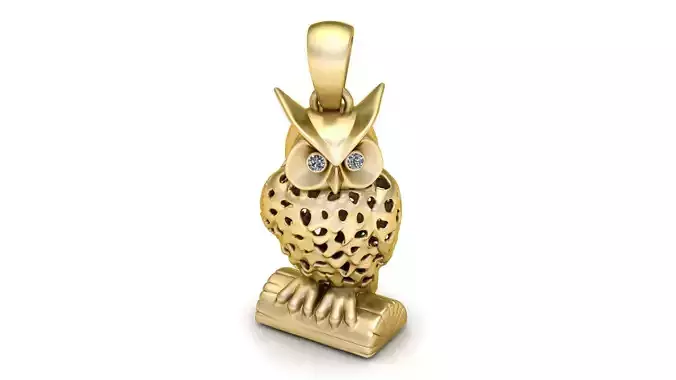OWL BIRDS PENDANT 3D PRINTABLE MODEL 