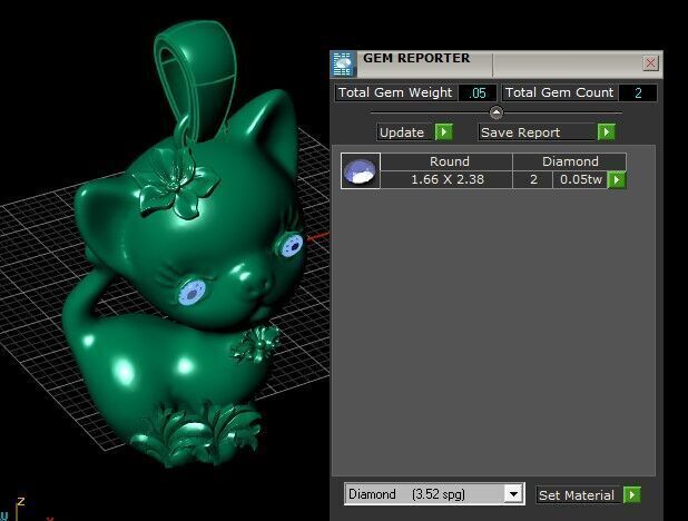 CAT CHARM PENDANT 3D PRINTABLE MODEL  3D print model_5