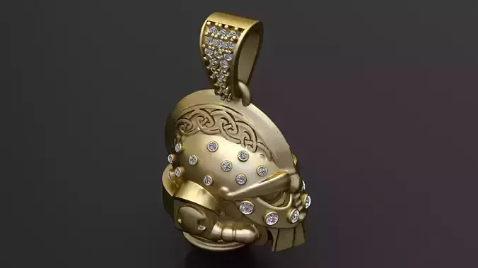 CRONWN SKULL PENDAN T 3D PRINTABLE MODEL 