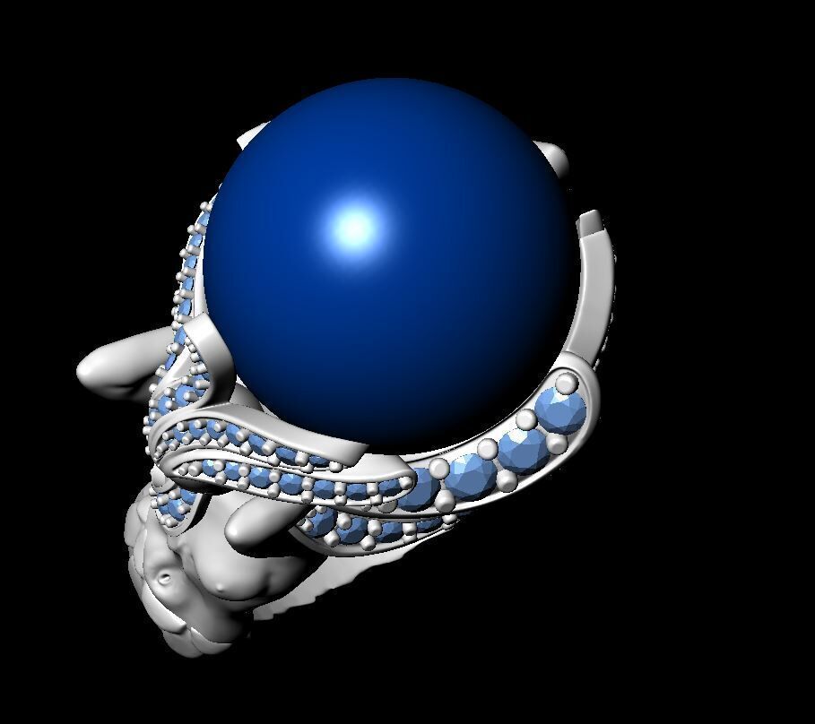 lady ring 3D print model_9
