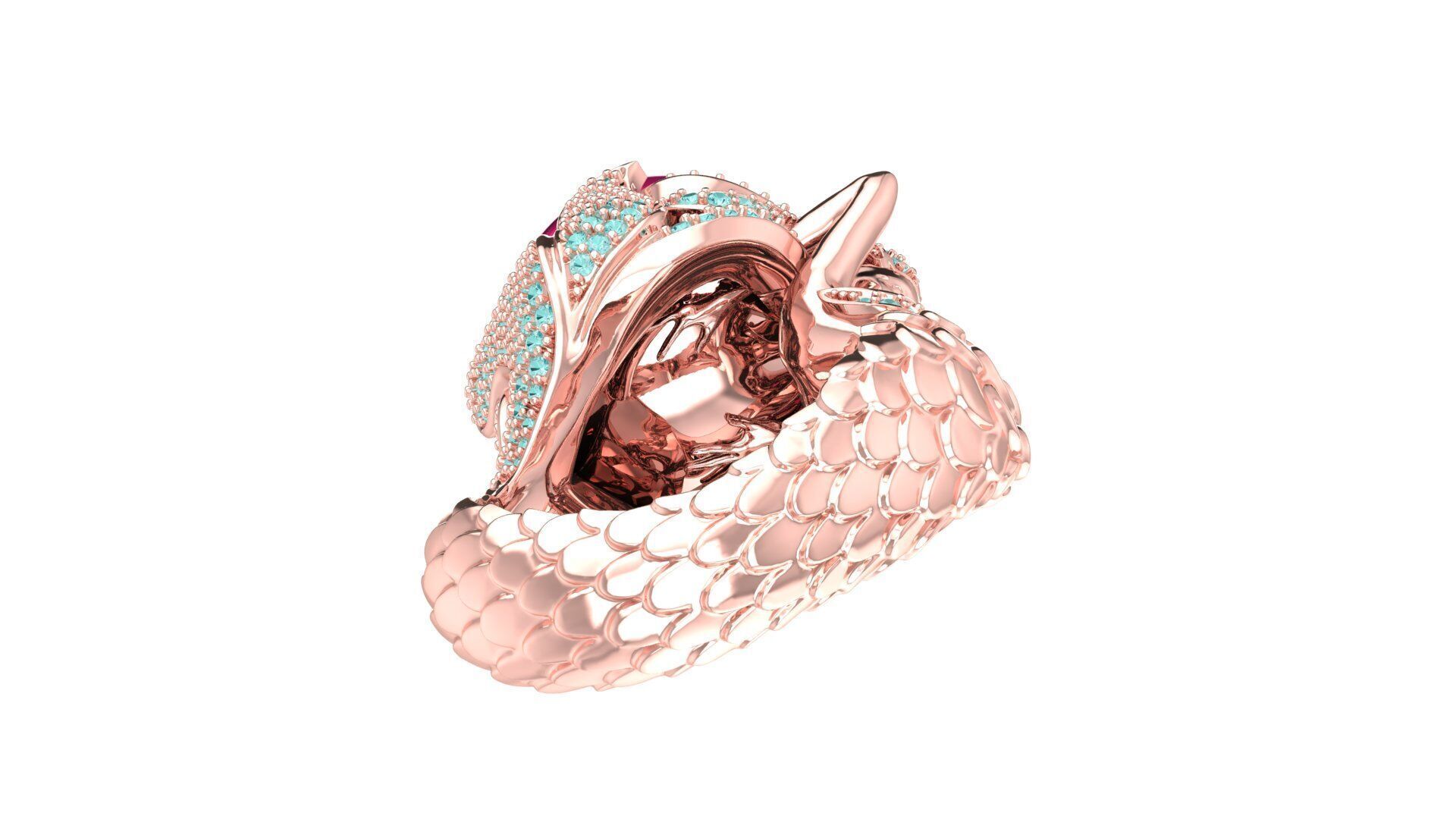 lady ring 3D print model_6