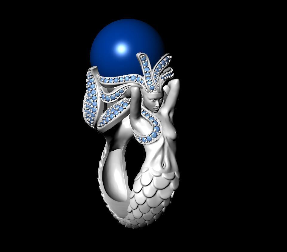lady ring 3D print model_1