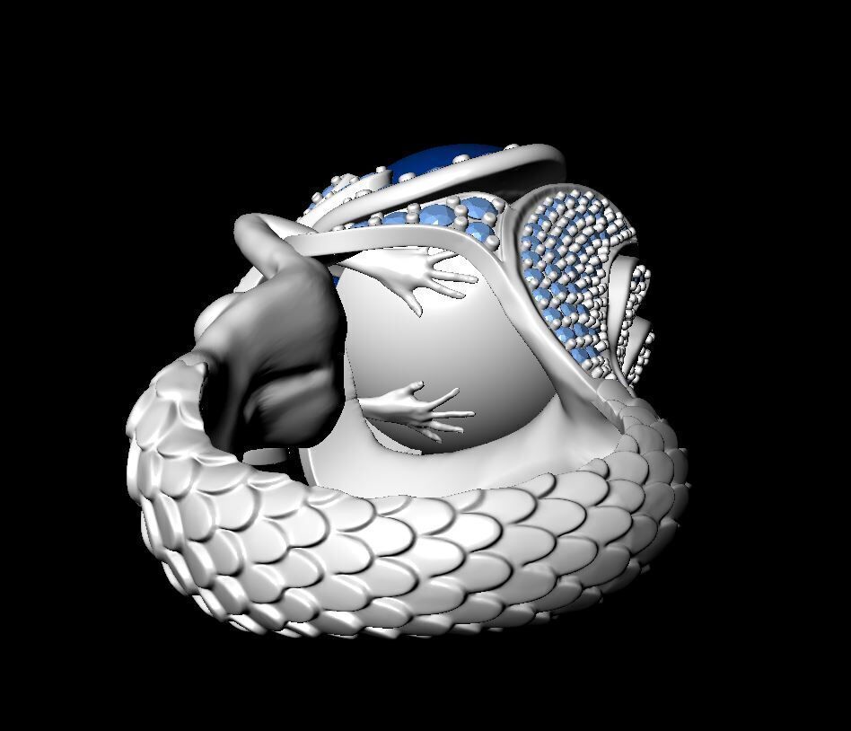 lady ring 3D print model_11