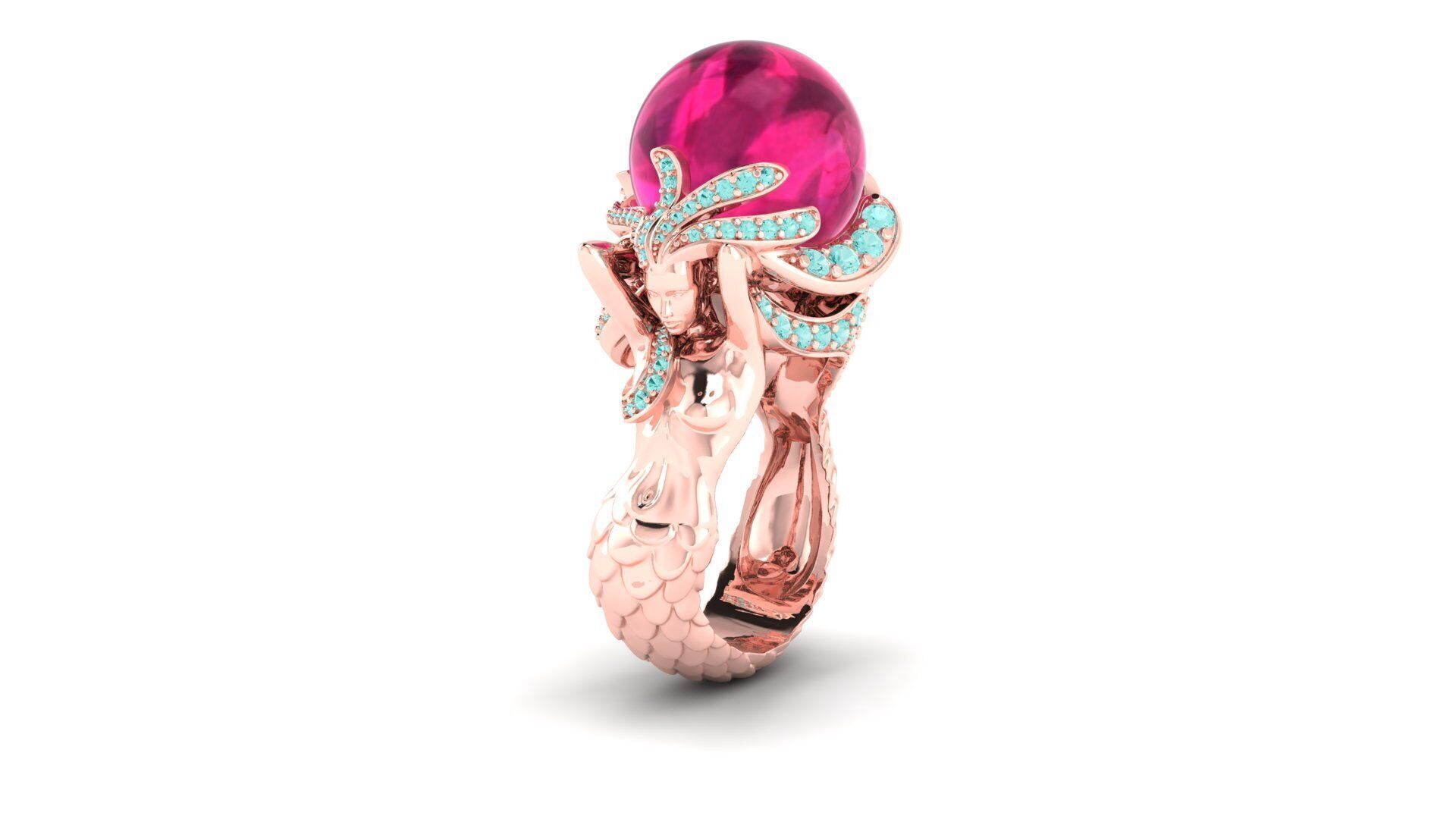 lady ring 3D print model_13