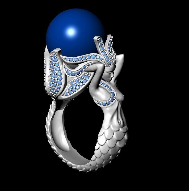 lady ring 3D print model_12