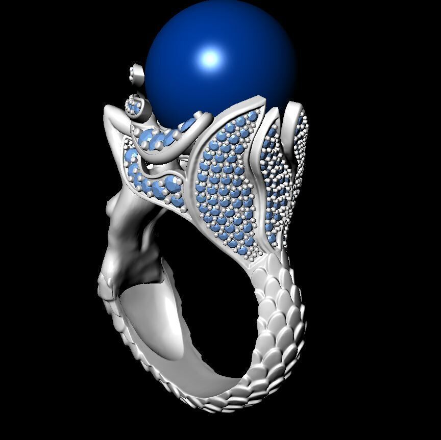 lady ring 3D print model_10
