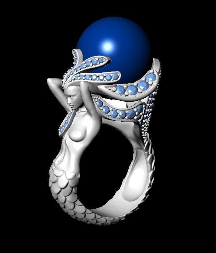 lady ring 3D print model_8