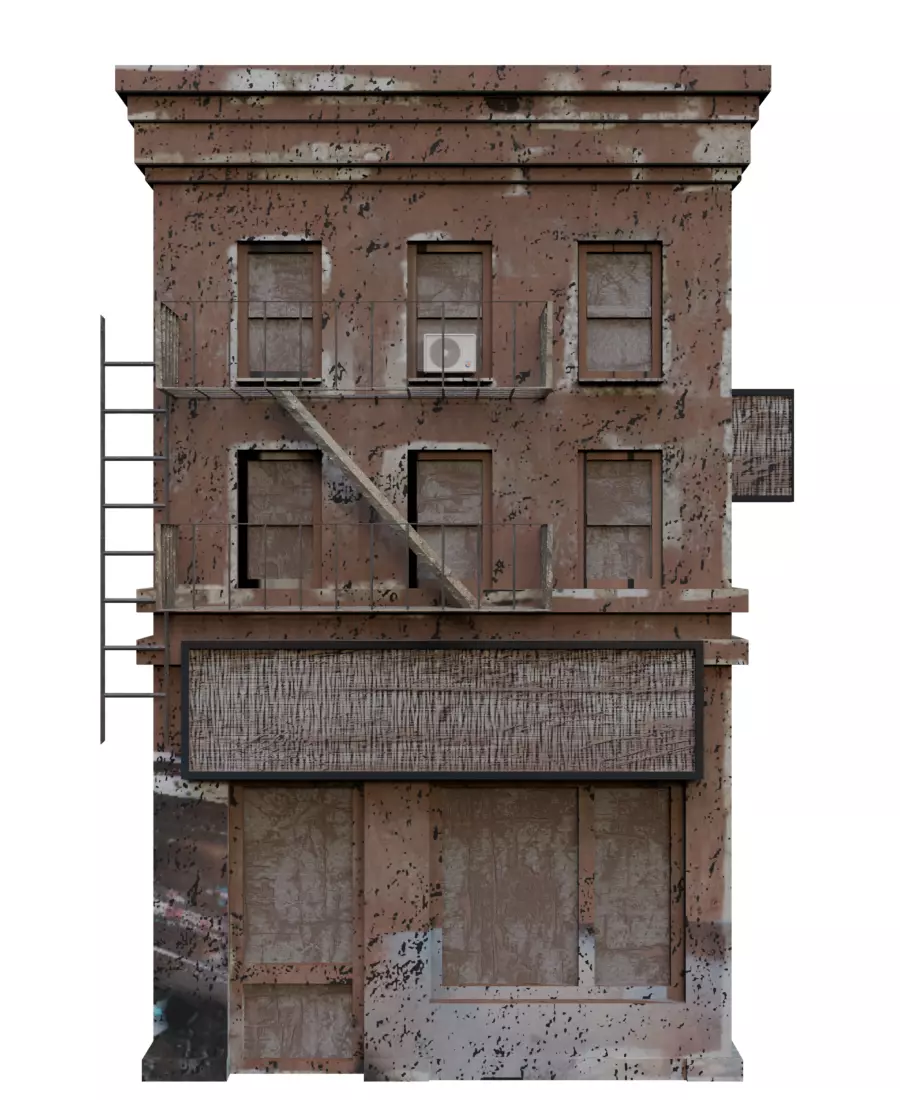 Old building Free low-poly 3D model