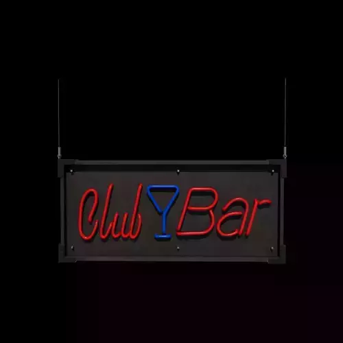 Club Bar LED Neon Sign 3D model