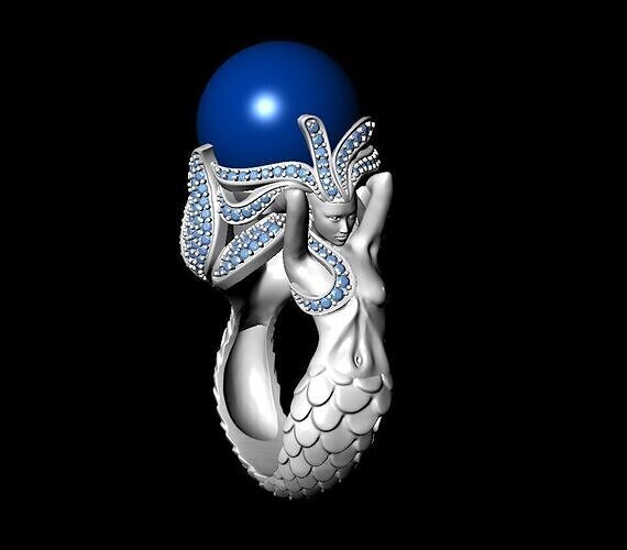 girls ring 3D print model