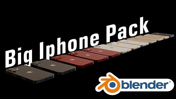 Big Iphone Pack Free 3D model
