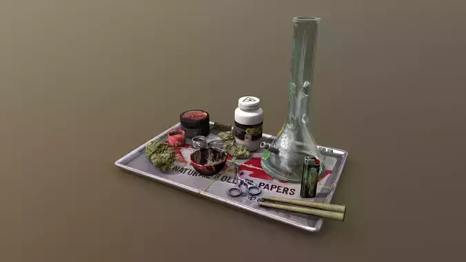 LKS Weed Kit on Tray High Poly