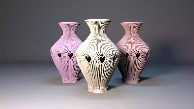 Valentinesday vase 3D print model